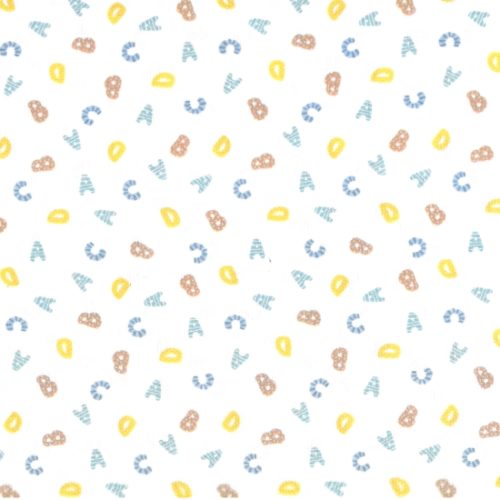 Tecido 100% Algodão Kevin Branco/Verde 1,50Mts.