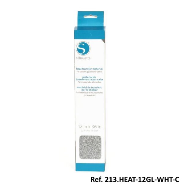 Rolo Transfer p/ Tecido Branco/Prata Glitter 30.5x91.4cm