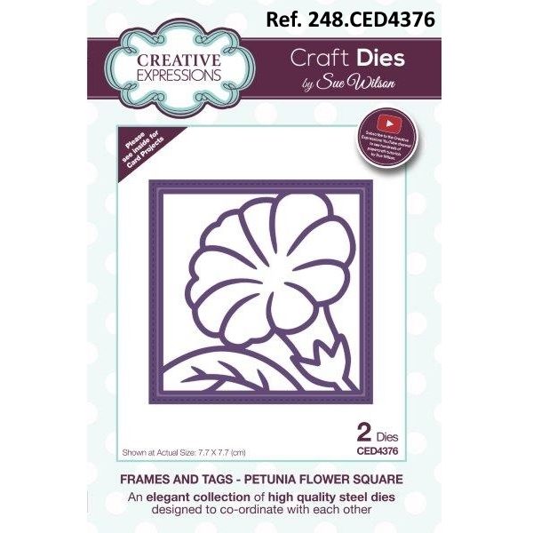 Cortante Petunia Flower Square 77x77mm