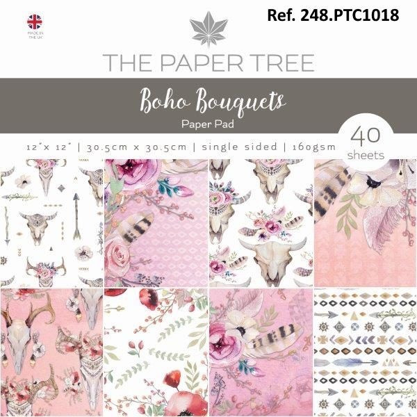 Bloco Boho Bouquets 30.5x30.5cm 40fls.