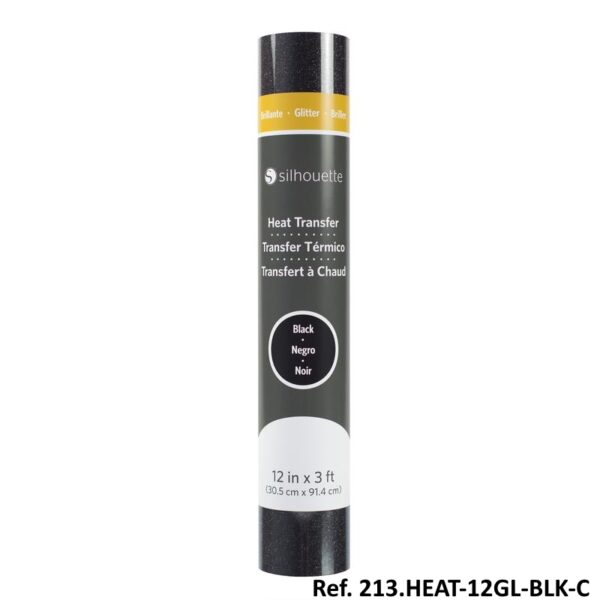 Rolo Transfer p/ Tecido Preto Glitter 30.5x91.4cm