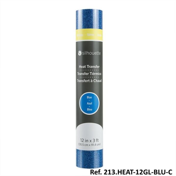 Rolo Transfer p/ Tecido Azul Glitter 30.5x91.4cm