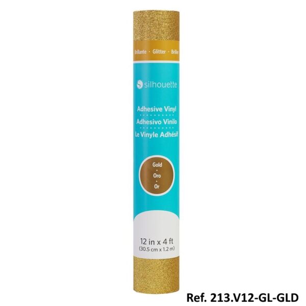 Rolo de Vinil Ouro Glitter 0.305x1.83Mt.