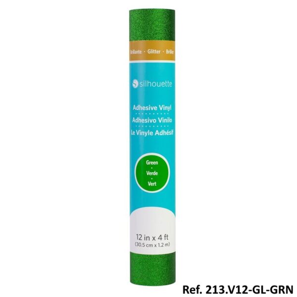 Rolo de Vinil Verde Glitter 0.305x1.83Mt.