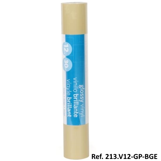 Rolo de Vinil Bege Brilhante 0.305x1.83Mt.