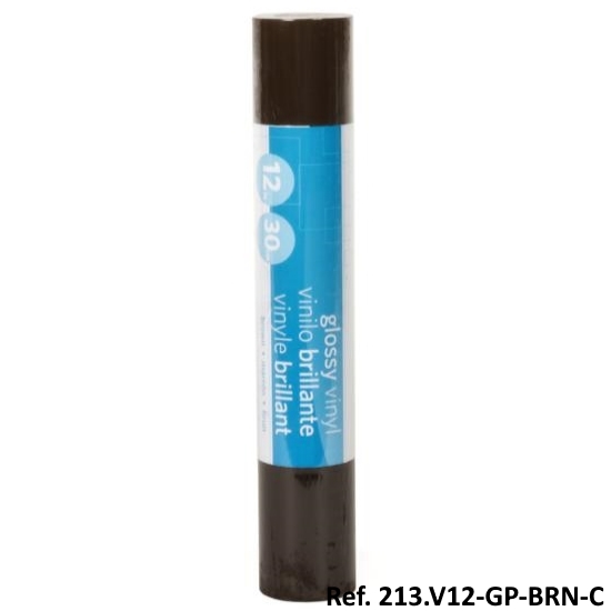 Rolo de Vinil Castanho Brilhante 0.305x1.83Mt.