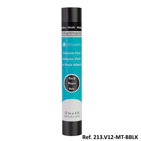 Rolo de Vinil Preto Metálico 0.305x1.83Mt.