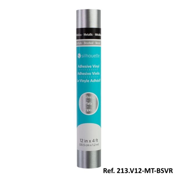 Rolo de Vinil Prata Mate Metálico 0.305x1.83Mt.