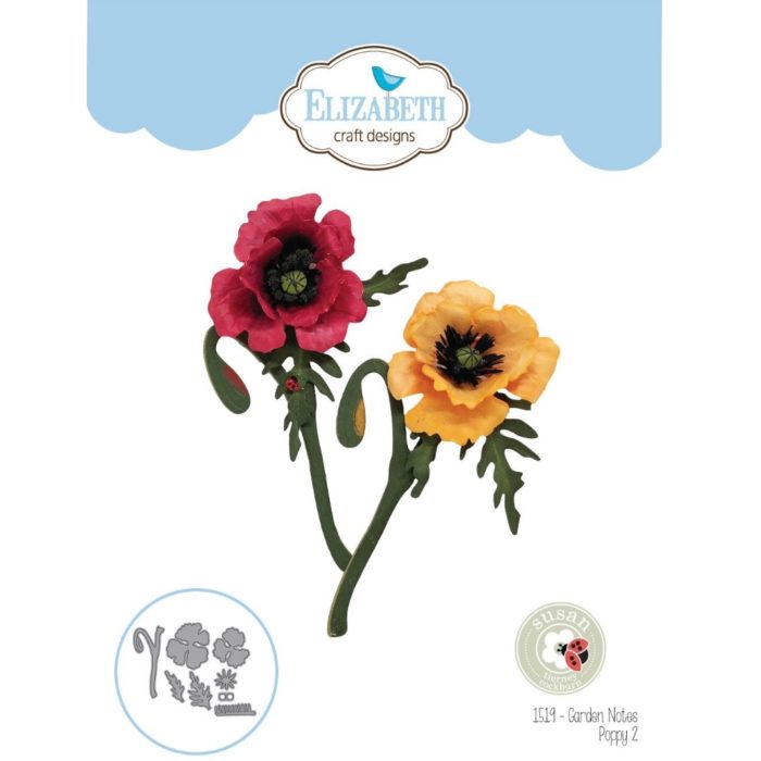 Cortante Garden Notes - Poppy 2  53x99mm