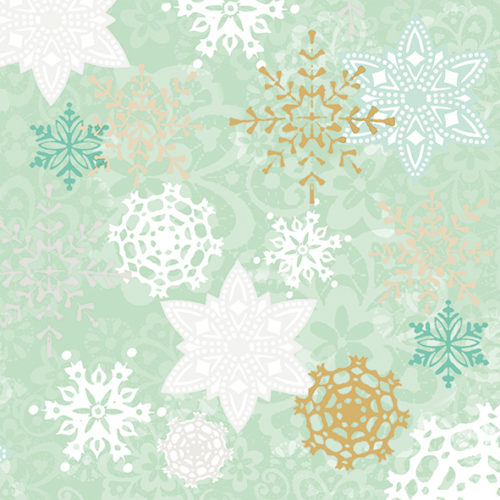 Guardanapo Delicate Stamps Green 33x33