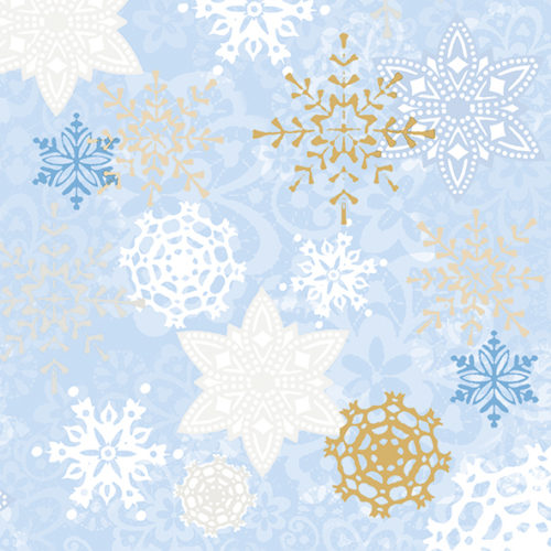 Guardanapo Delicate Stamps Blue 33x33