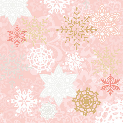 Guardanapo Delicate Stamps Rose 33x33