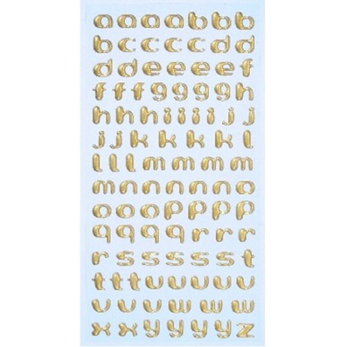 Sticker Letras Pequenas Ouro