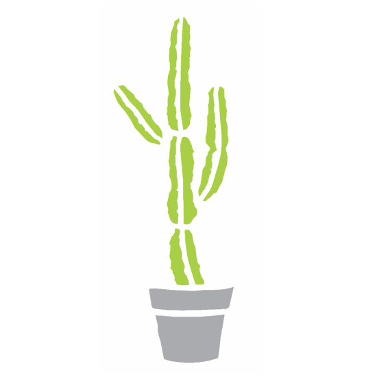 Stencil Opa 7x15 Cactos