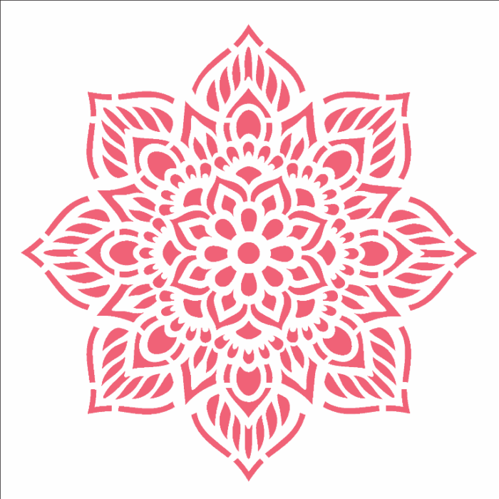 Stencil Opa 14x14 Flor 8 Pontas