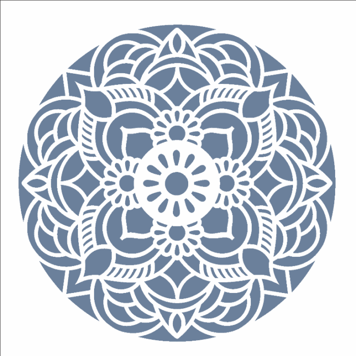 Stencil Opa 14x14 Flor Redonda