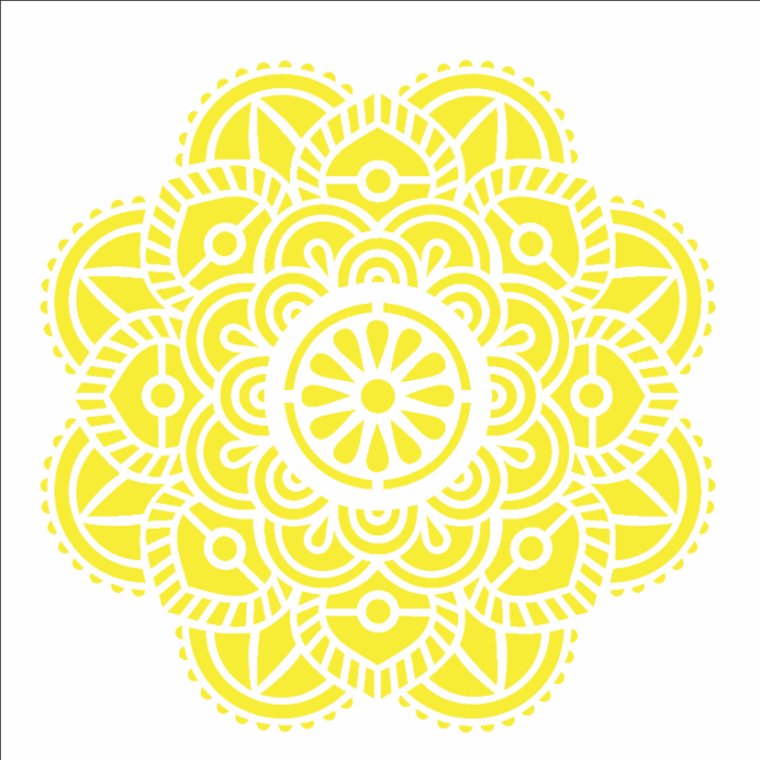 Stencil Opa 14x14 Flor Vitral