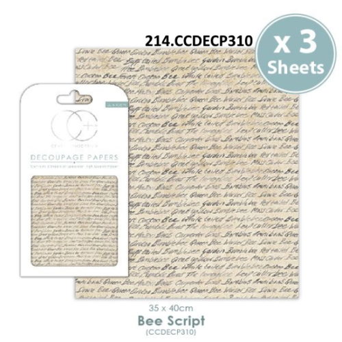 Papel Decoupage Bee Script
