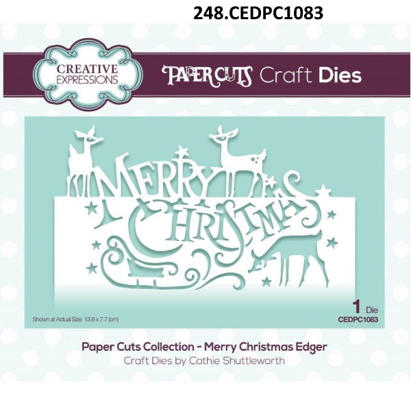 Cortante Merry Christmas Edger 138x77mm
