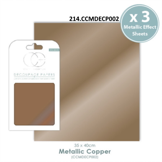 Papel Decoupage Metallic Cooper