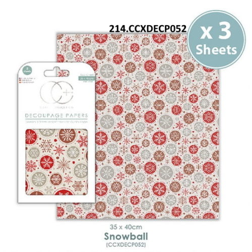 Papel Decoupage Snowball