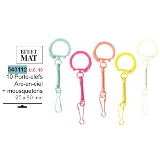 Porta-Chaves + Presilha Color 10un.