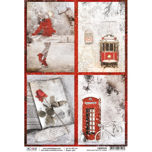 Papel Arroz Snow and the City Cards A-4