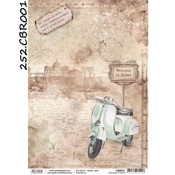 Papel Arroz Welcome to Rome A-4