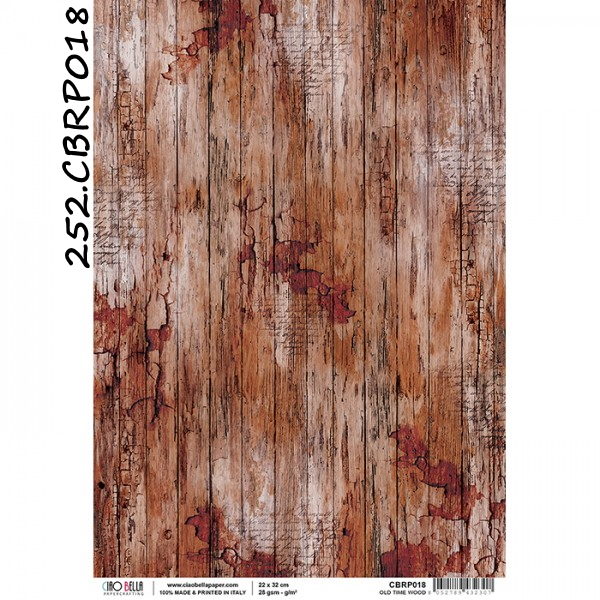 Papel Arroz Old Time Wood A-4