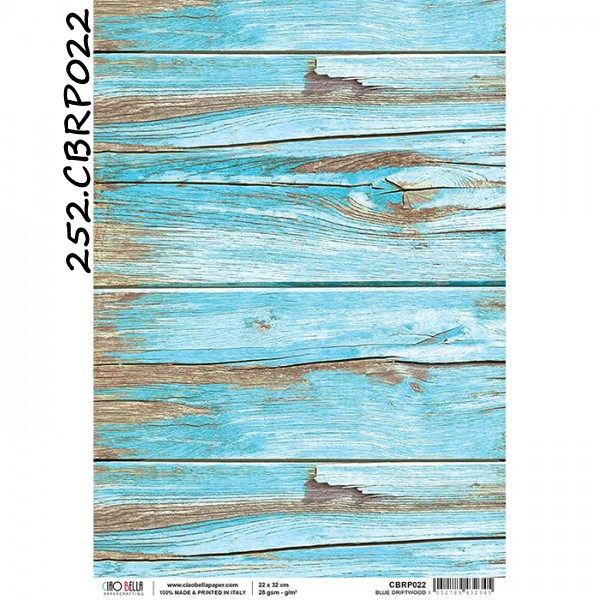 Papel Arroz Blue Driftwood A-4
