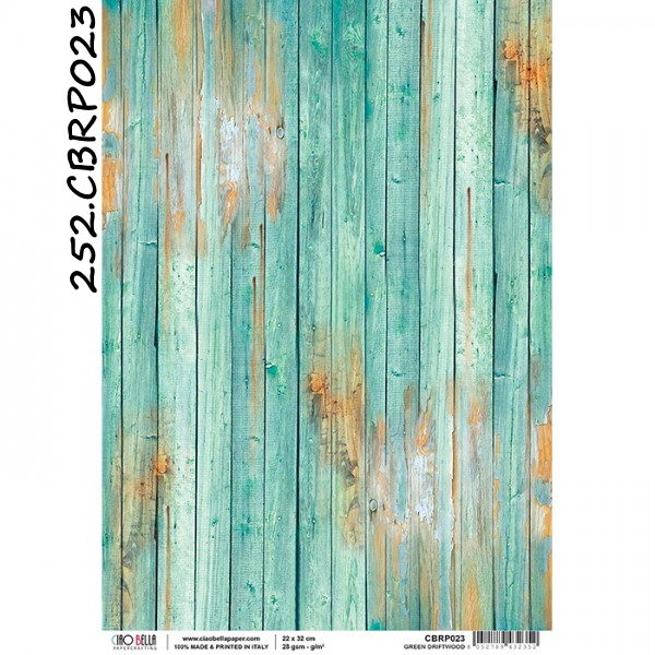 Papel Arroz Green Driftwood A-4