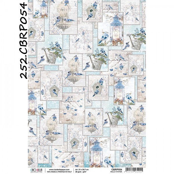 Papel Arroz Hello Winter A-4