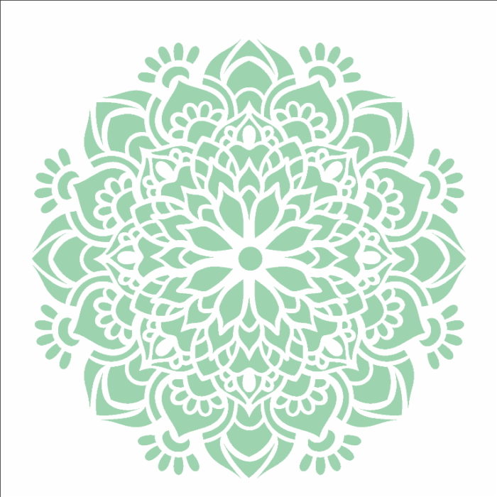 Stencil Opa 14x14 Flor Bauer