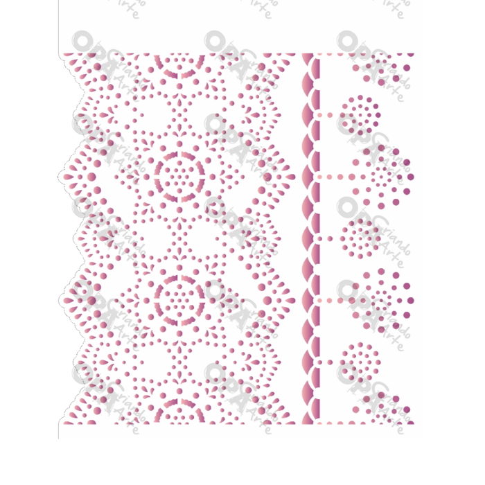 Stencil Opa 15x20  Negativo Renda II