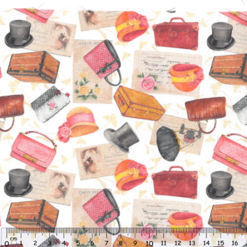 Tecido Algodão Simon Adams Bege 1,10Mts.