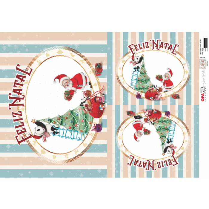 Papel Decoupage Feliz Natal 30X45