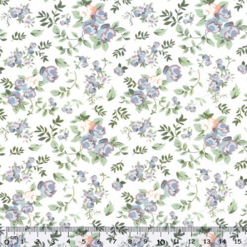 Tecido Algodão Kerry Br./Lilás 1,50Mts.