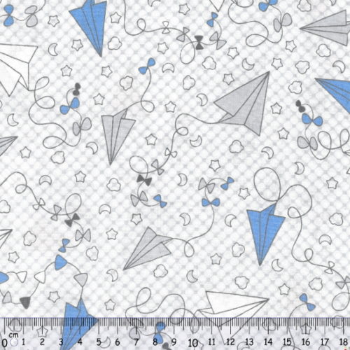 Tecido Algodão Aeroplano Azul 1,60Mts.