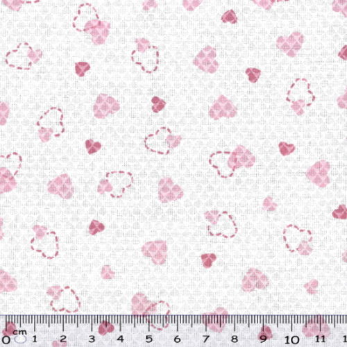 Tecido Algodão Love Tela Rosa 1,60Mts.