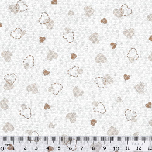 Tecido Algodão Love Tela Bege 1,60Mts.