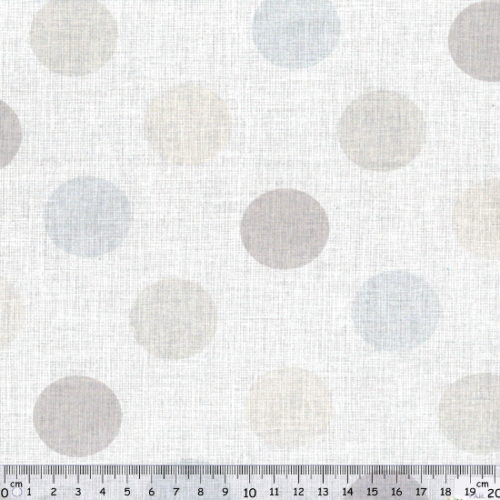 Tecido Algodão Bolas Bege 3.00Mts.