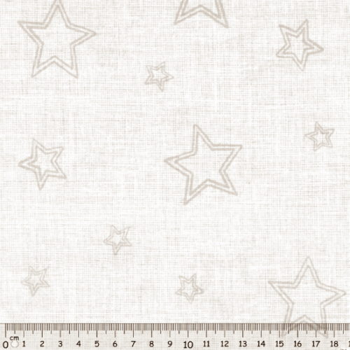 Tecido Algodão Estrelas Bege 3.00Mts.