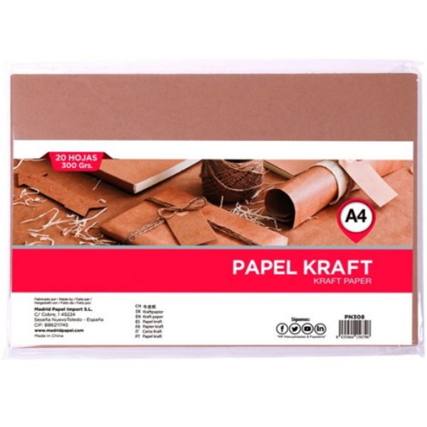 Papel Kraft A4 20Fls.