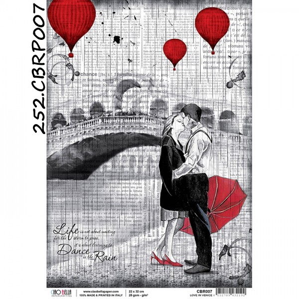 Papel Arroz Love in Venice A-4