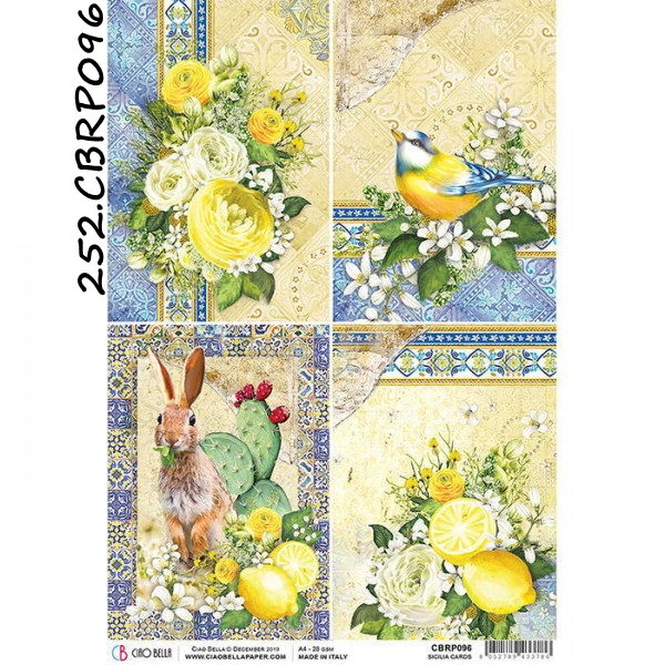 Papel Arroz Sicilia Cards A-4