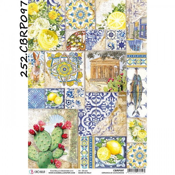 Papel Arroz Ceramica di Caltagirone A-4