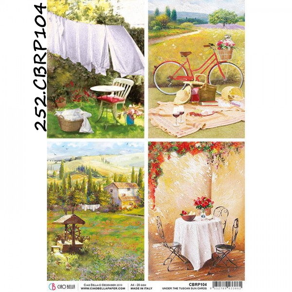 Papel Arroz Tuscan Cards A-4