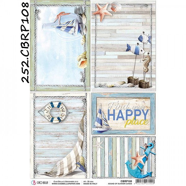 Papel Arroz Summer Cards A-4