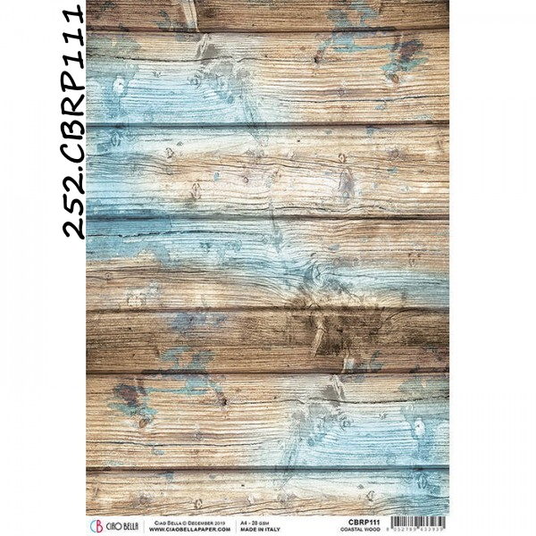 Papel Arroz Coastal Wood A-4
