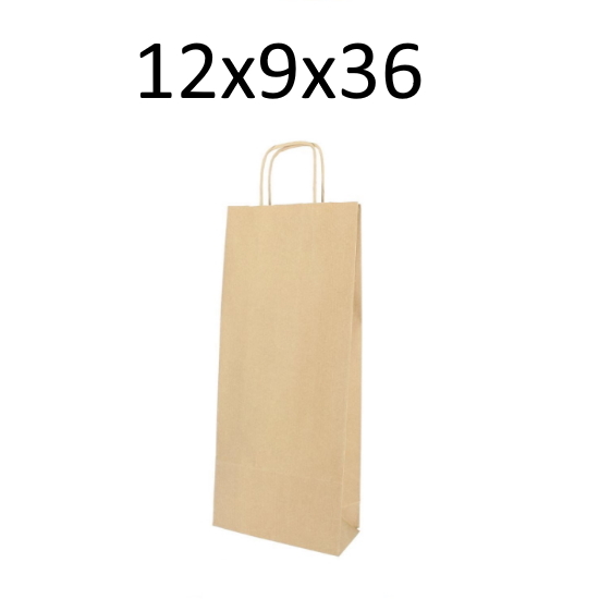 Sacos Asa Retorcida (Garrafas) 12x9x36